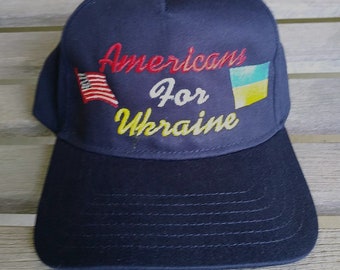 Hat, baseball style, Americans for Ukraine