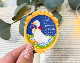 Silly Goose Sticker Funny Goose Sticker Cute Goose Sticker “Silly Goose on the Loose” Aesthetic Animal Sticker Laptop Water Bottle Vinyl Wat