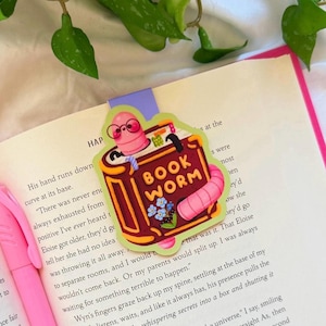 Magnetic Bookmarks, Book Worm Page Marker for Readers