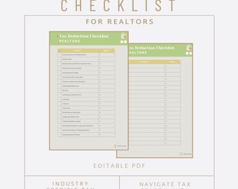 Tax Deduction Checklist for Realtors