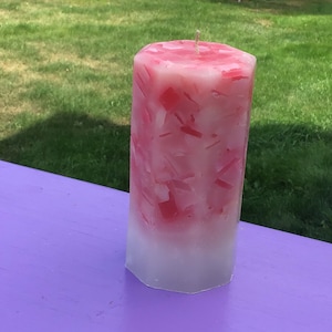 Rose Garden scented pillar candle image 1