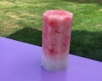 Rose Garden scented pillar candle