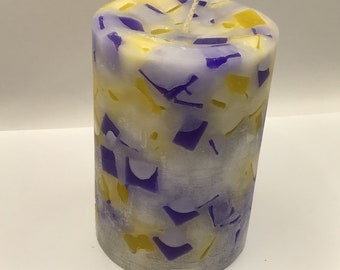 Lemon Lavender scented pillar candles