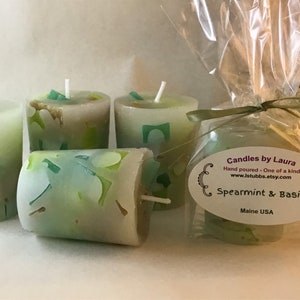 Spearmint & Basil scented votive candles image 1