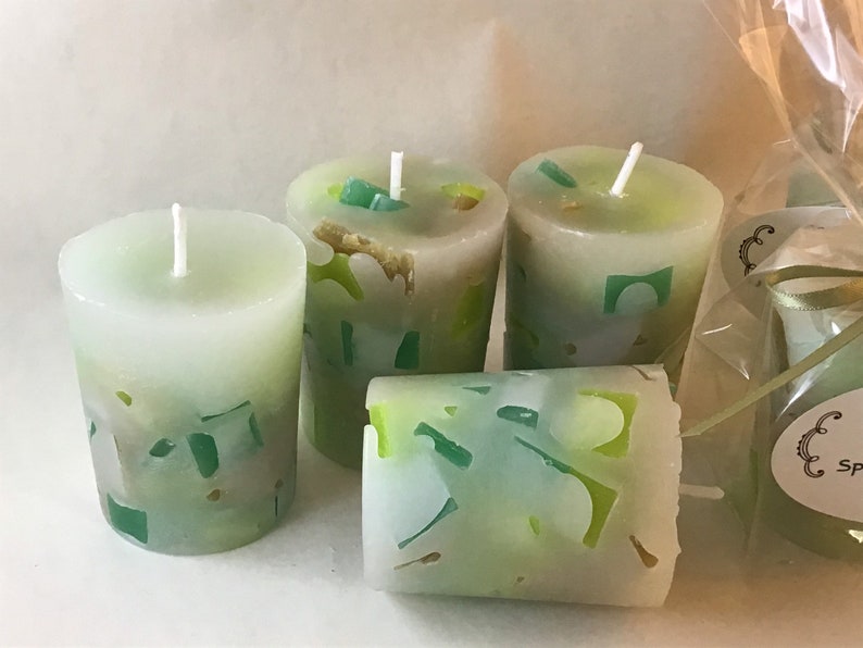 Spearmint & Basil scented votive candles image 2