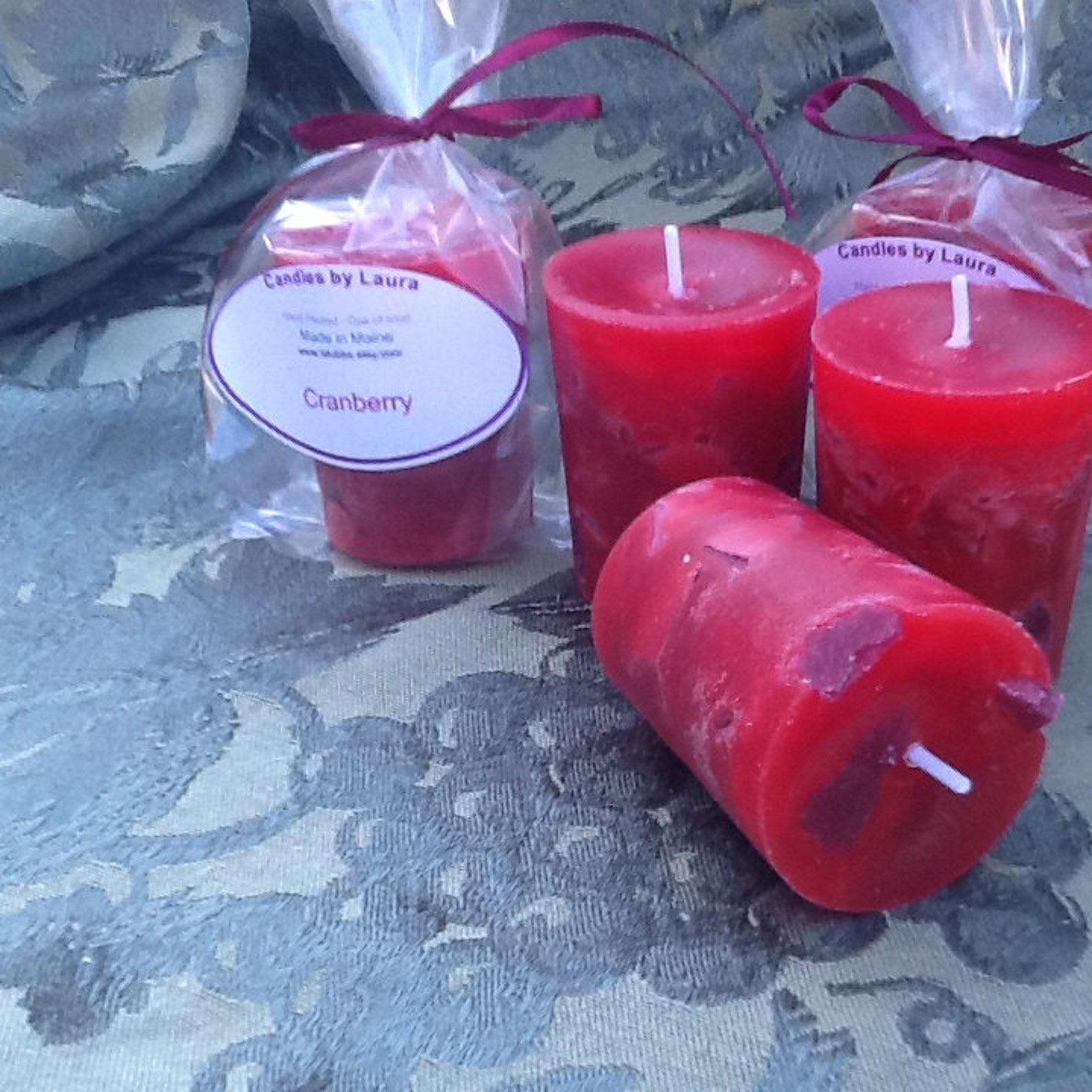 Cranberry Scented Votive Candles | Etsy