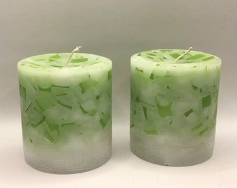 Pearberry scented pillar candles