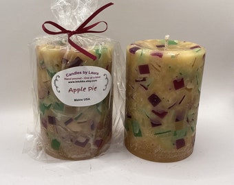 Apple Pie scented pillar candles