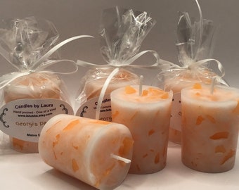 Georgia Peach scented votive candles