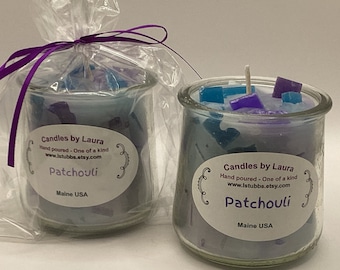 Patchouli scented container candle