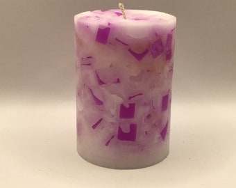 Coconut Coral scented pillar candle