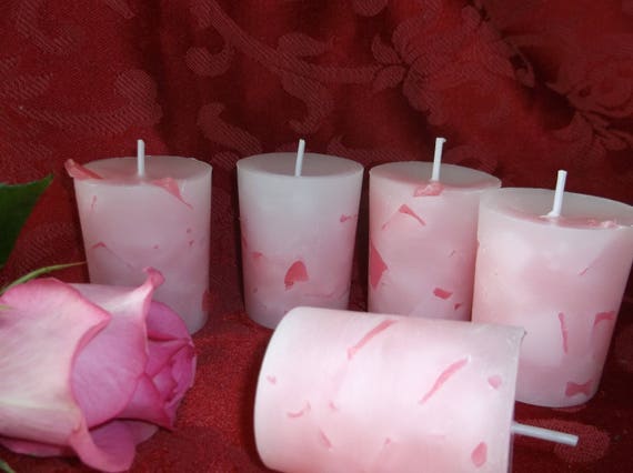 6 Large Rose Garden Scented Votives Etsy