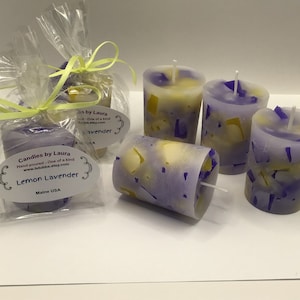 Lemon Lavender scented votive candles