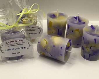 Lemon Lavender scented votive candles