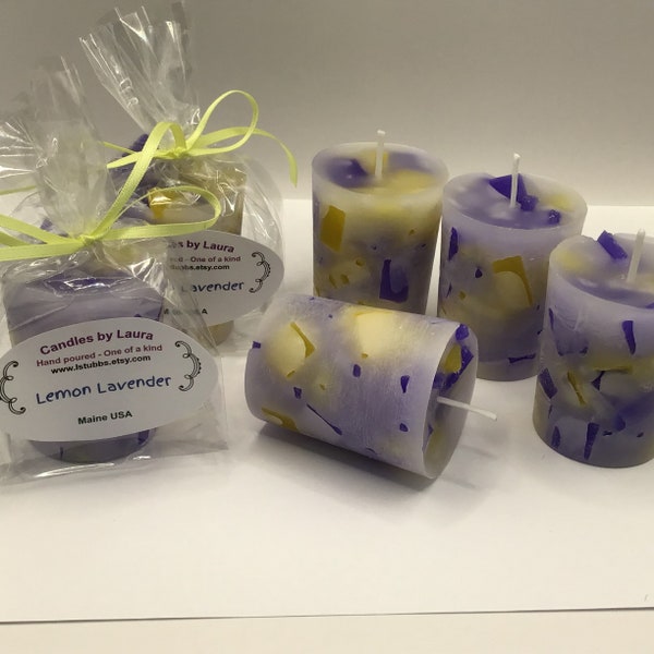 Lemon Lavender scented votive candles