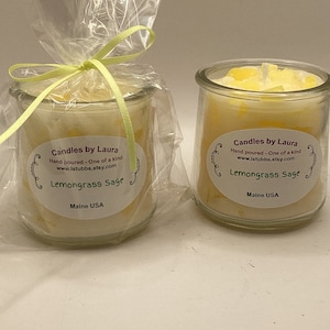 Lemongrass Sage scented container candle