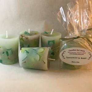 Spearmint & Basil scented votive candles image 3