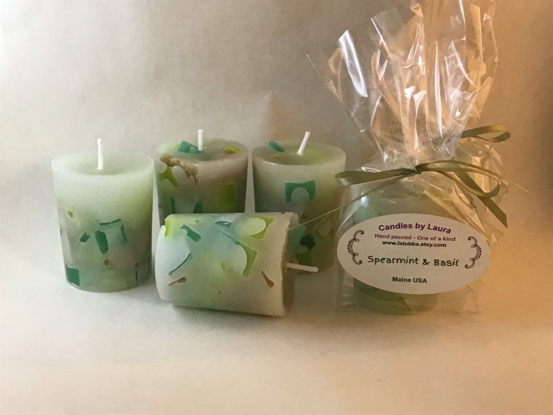 Spearmint & Basil scented votive candles image 3