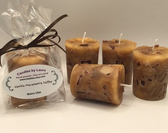 Vanilla Macadamia Nut Coffee scented votive candles
