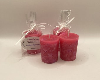 Amber Romance scented hand poured votives