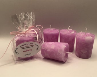 Gardenia scented votive candles