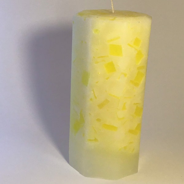 Lemongrass Sage scented pillar candle