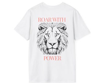 Maßgeschneidertes Löwen-Grafik-T-Shirt - kühnes Löwen-Design - Männer-T-Shirt aus 100% Baumwolle - Perfektes Geschenk für Tierliebhaber