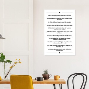 Inspirierendes Wandbild Affirmationen – Motivationsposter Achtsamkeit Selbstliebe Geschenk, Poster Spruch, Poster Sprüche, Wanddeko Büro image 5