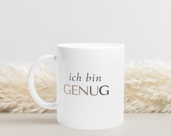 Mug with saying – inspiring ceramic mug | Mindfulness + mindset mug | Gift idea for women + men | Coffee + tea cup