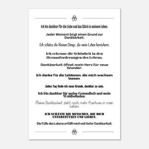 Dankbarkeits-Poster Affirmationen – Wanddeko Achtsamkeit Geschenk Motivation Büro Wohnzimmer, Poster mit Spruch, inspirierende Sprüche Bild 8