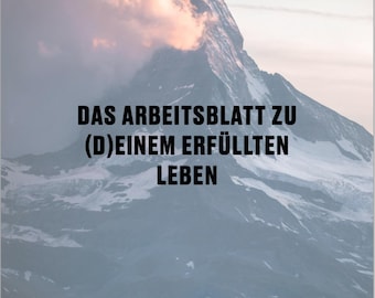 Digitales Arbeitsblatt für persönliche Entwicklung – Reflexion, Ziele, Dankbarkeit & Affirmationen. Perfekt für tägliche Routinen, PDF
