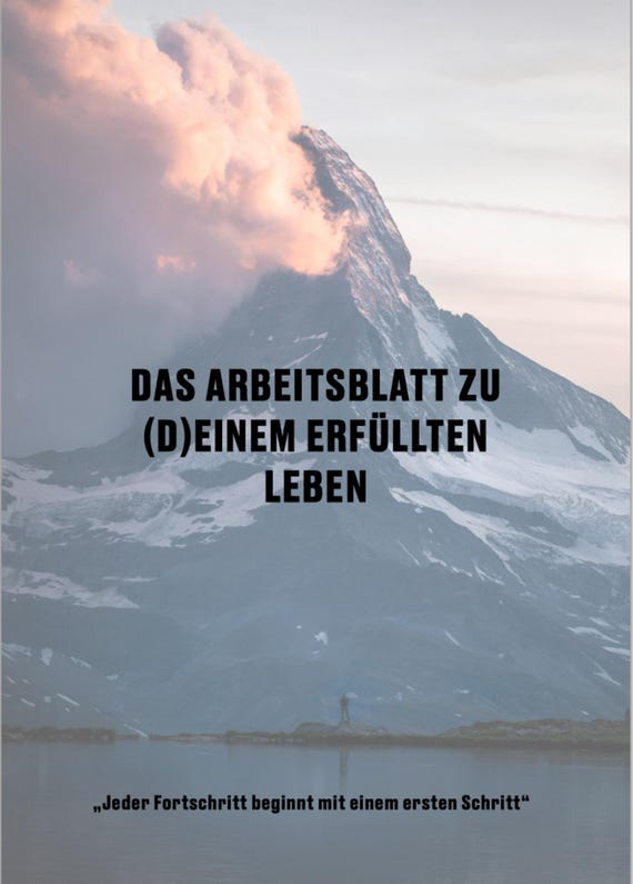 Digitales Arbeitsblatt für persönliche Entwicklung – Reflexion, Ziele, Dankbarkeit & Affirmationen. Perfekt für tägliche Routinen, PDF