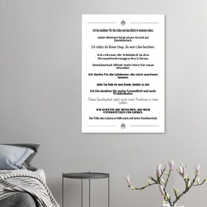 Dankbarkeits-Poster Affirmationen – Wanddeko Achtsamkeit Geschenk Motivation Büro Wohnzimmer, Poster mit Spruch, inspirierende Sprüche Bild 9