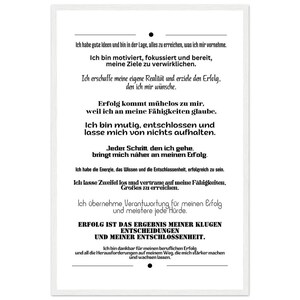 Motivationsposter Affirmationen Erfolg Selbstvertrauen Holzrahmen Wandbild Büro Coaching Geschenk Inspiration Premium Mattes Papier Bild 7