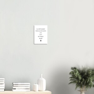 Zelfliefde poster met hart, affirmatie muurfoto mindfulness, cadeau vriendin, positieve spreuken decoratie, premium papier poster, poster spreuk afbeelding 5