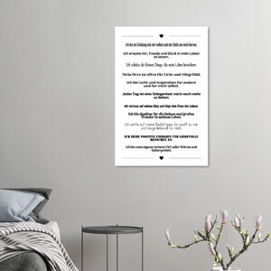 Inspirierendes Wandbild Affirmationen – Motivationsposter Achtsamkeit Selbstliebe Geschenk, Poster Spruch, Poster Sprüche, Wanddeko Büro image 9