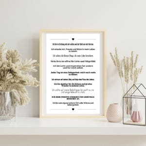 Inspirierendes Wandbild Affirmationen – Motivationsposter Achtsamkeit Selbstliebe Geschenk, Poster Spruch, Poster Sprüche, Wanddeko Büro