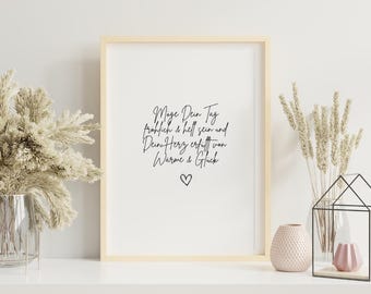 Inspirierendes Poster als Digitaler Download – Poster mit Spruch, Geschenkidee, Größen – A4, A3, 30x45, 40x60 – Wanddeko Wohnzimmer