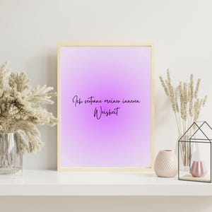 Violet Aura Poster – “I trust my inner wisdom” – Affirmation, Spirituality, Intuition, Chakra, Gift, Poster with Quote