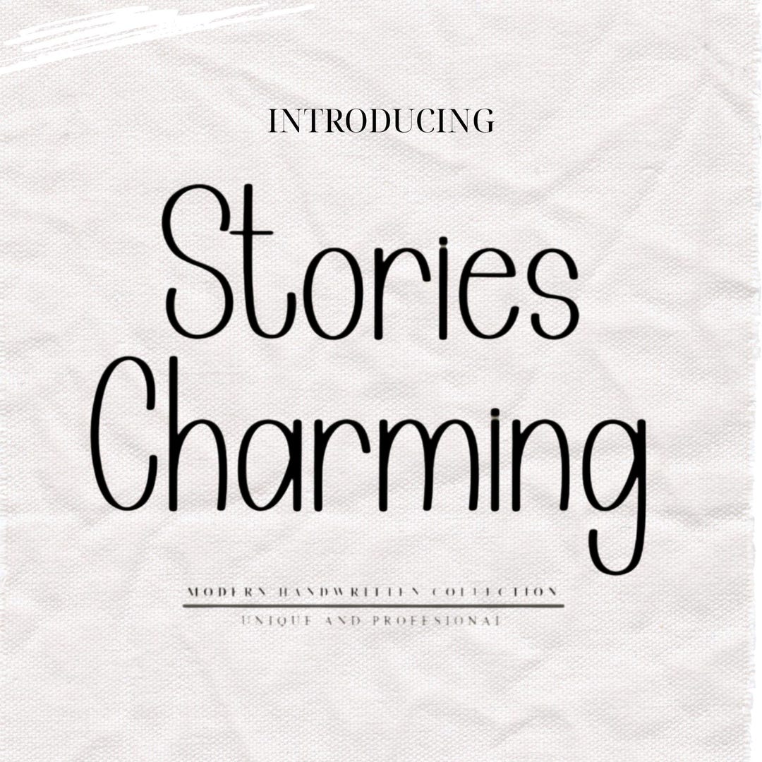 Stories Charming Font,handwritten Script Font, Cricut Fonts, Procreate ...