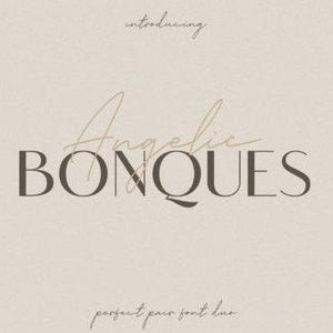 Angelic Bonques Trio Font, Elegant font, Calligraphy font, Modern Font, Commercial Use, Canva font, Display font, Fancy font, Script font