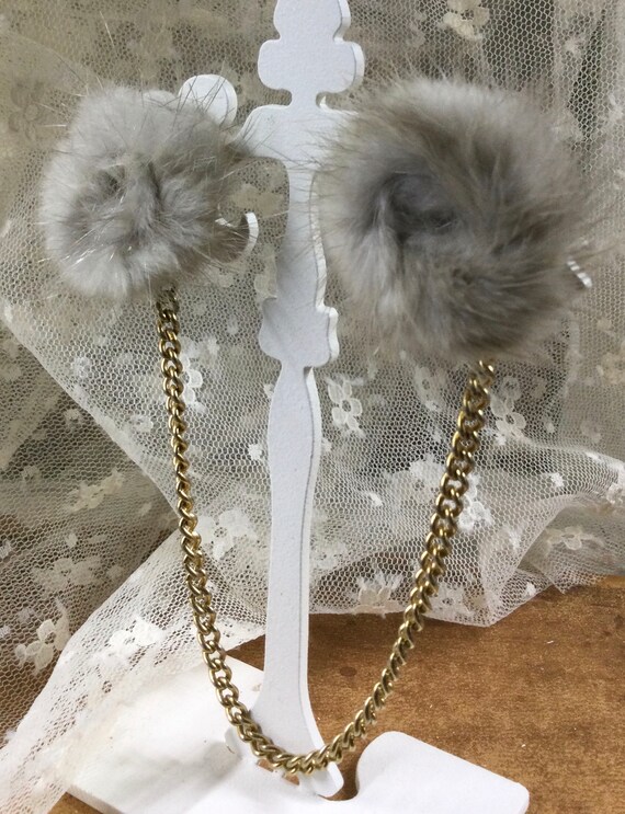 1940’s 1950’s Mink Fur Sweater Coat Clips Unsigne… - image 2