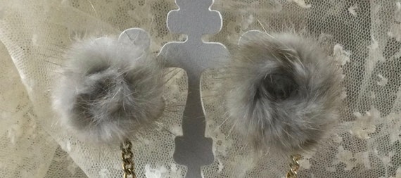 1940’s 1950’s Mink Fur Sweater Coat Clips Unsigne… - image 4