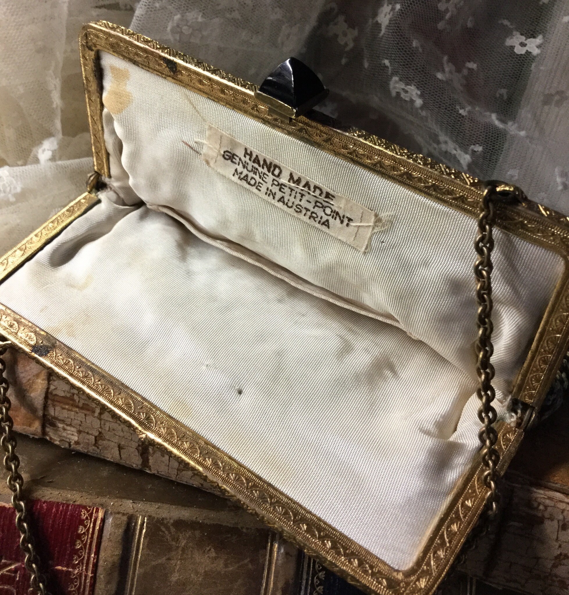 50's 60's Vintage metal bag Lucite ヴィンテージ メタルバッグ