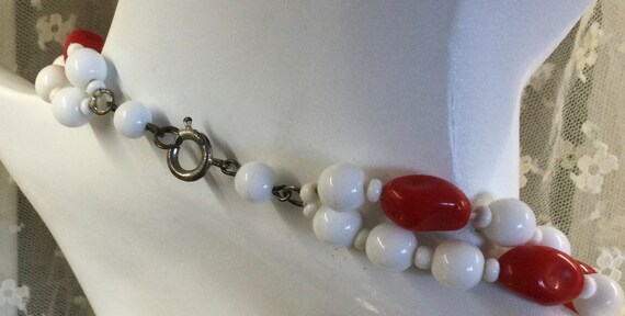 Playful Bright White Lipstick Red Double Strand G… - image 4