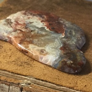 Rich Smooth Flat Polished Crazy Lace Agate Stone Jewelry Making Supplies 72mm by 55mm image 2