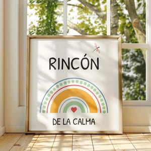 Spanische beruhigende Ecke Poster, Rincón de la Calma, Montessori Klassenzimmer Dekor, Therapie Ressourcen, Homeschooling druckbare, digitale Download