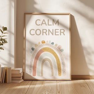 Póster de rincón de la calma, rincón de la calma, recurso para el aula, cuadro de sentimientos, zonas de regulación, recursos terapéuticos, autorregulación, impresión