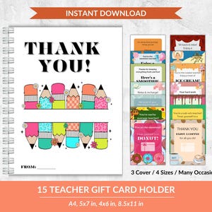 Geschenkkartenbuch für Lehrer, Geschenkkartenhalter, Wertschätzung für Kindertagespflege, Geschenk für Tagespflegelehrer, Erinnerungsgeschenk, Last-Minute-Geschenk, digitaler Download