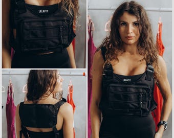 Unisex Black  Functional Utility Bag Multi-Pocket Running | Crossbody | Lightweight GYM Sport & Travel Bag